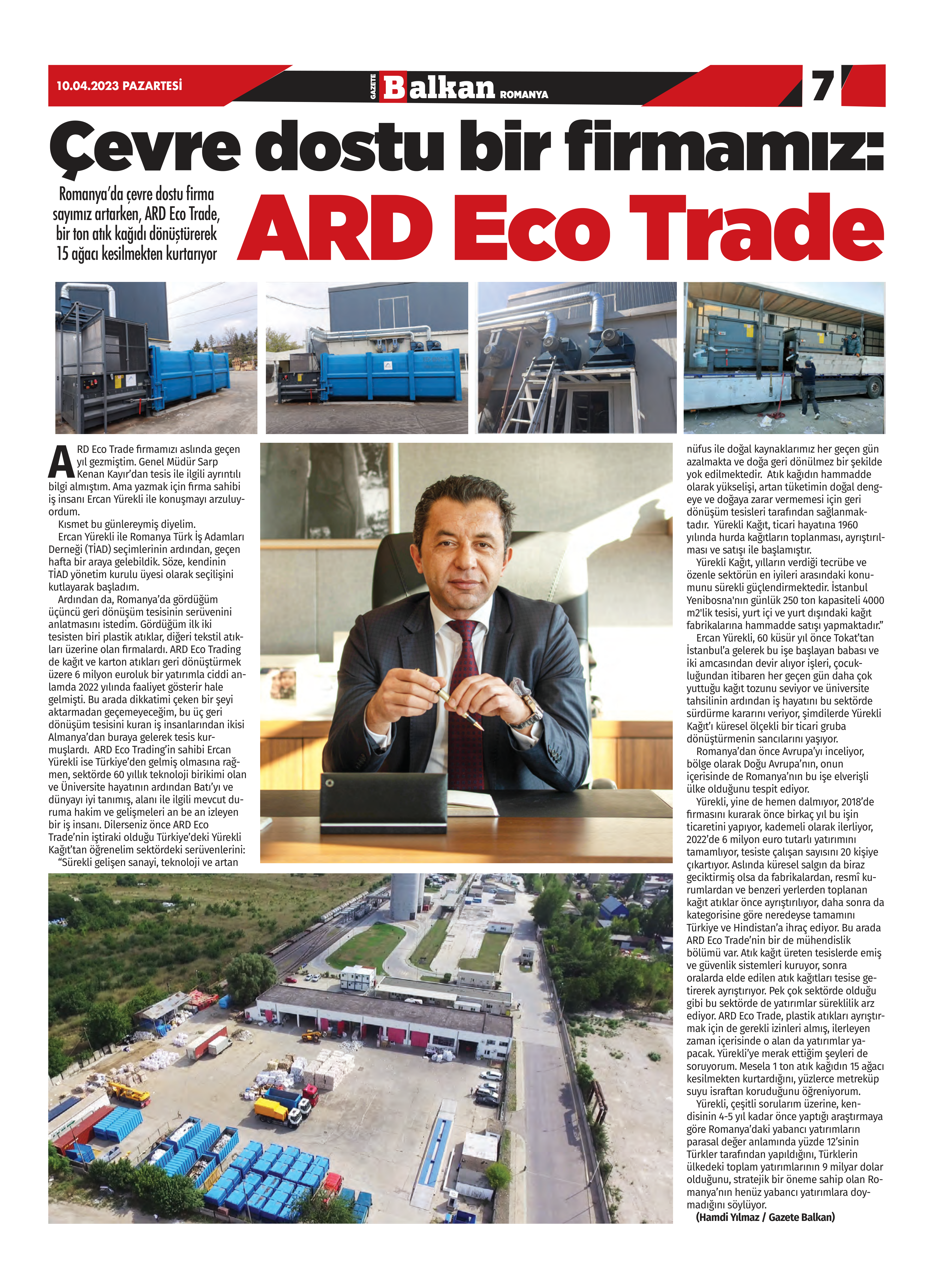Çevre Dostu Bir Firmamız: Ard Eco Trade